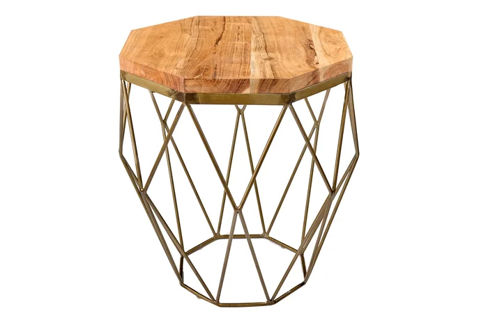INVICTA INTERIOR Konferenční stolek Diamond 50 cm akátová mosaz