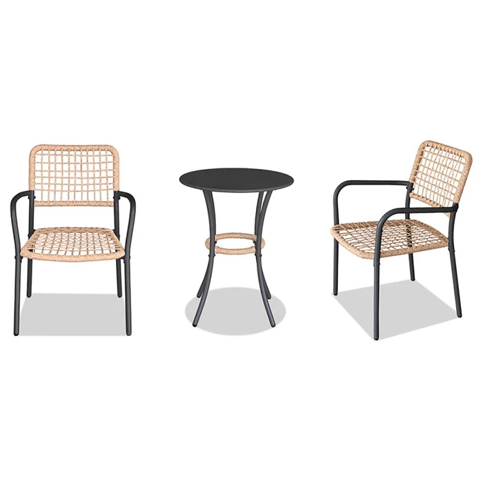 IWELMOR Zahradní set 1+2 – umělý ratan, přírodní