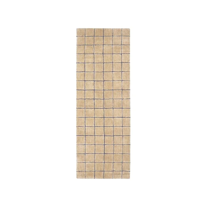 Jantarový ručně tkaný vlněný běhoun Mosaic Amber 80x230 cm