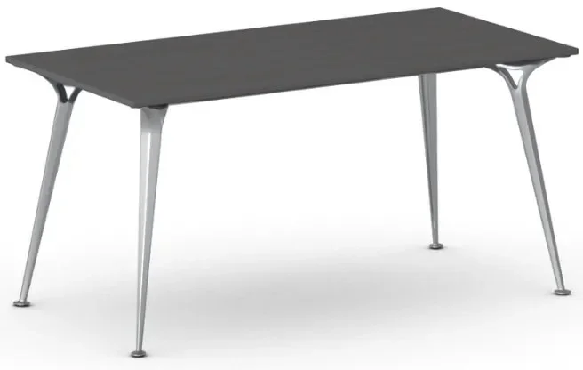 Jednací stůl PRIMO ALFA 160x80 cm šedostříbrná
