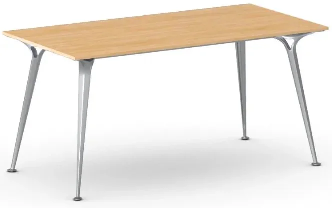 Jednací stůl PRIMO ALFA 160x80 cm šedostříbrná
