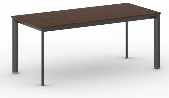 Jednací stůl PRIMO INVITATION 180x80 cm černá / ořech