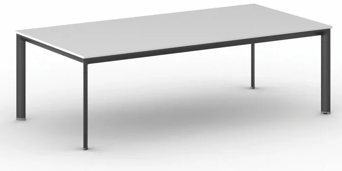 Jednací stůl PRIMO INVITATION 240x120 cm černá podnož bílá