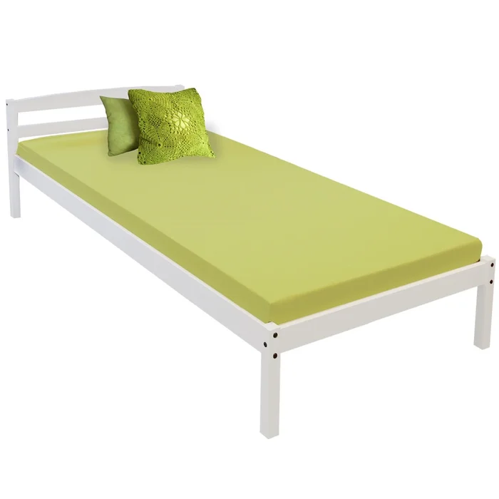 Jednolůžko FAREL 90x200 cm – masiv smrk, bílý lak