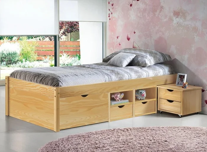 Jednolůžková postel CLAAS s úložným prostorem