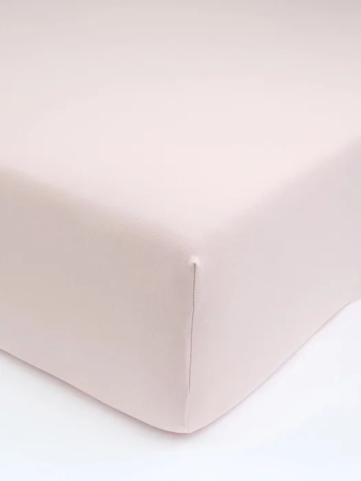 Jersey prostěradlo s elastanem 140x200 cm pudrové