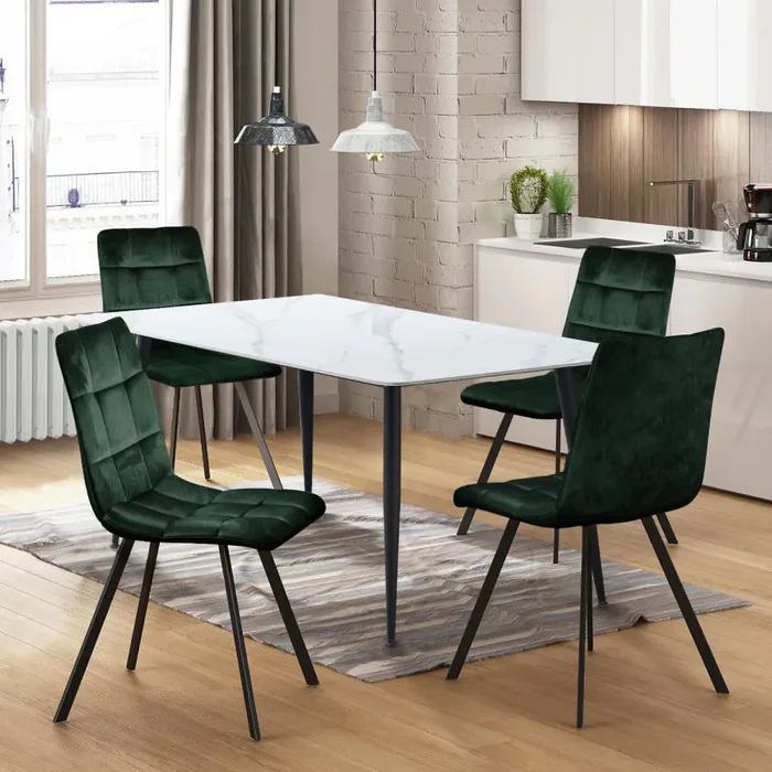 Jídelní set Nature s 6 židlí UNO šedé