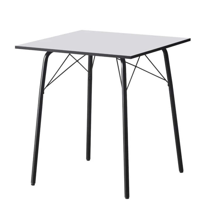 Jídelní stůl 70×70 cm bílá/černá, NALAK Typ 1