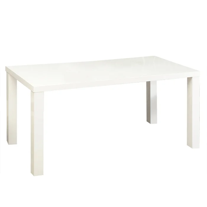 Jídelní stůl ASPER New TYP 1, rozkládací, bílá HG, 140–180 × 80 cm