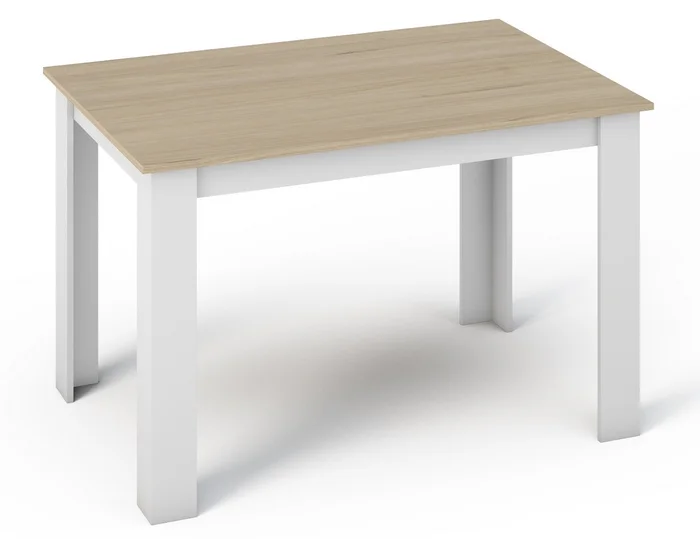Jídelní stůl BEIRA 120×80 cm – sonoma/bílá