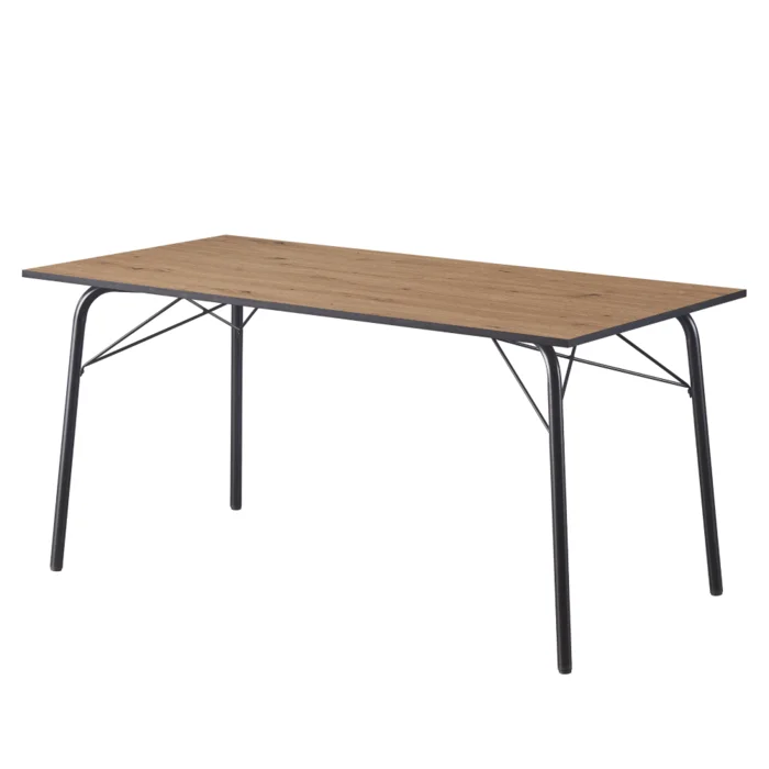 Jídelní stůl dub artisan/černá 160×80 cm (Nalak Typ 3)