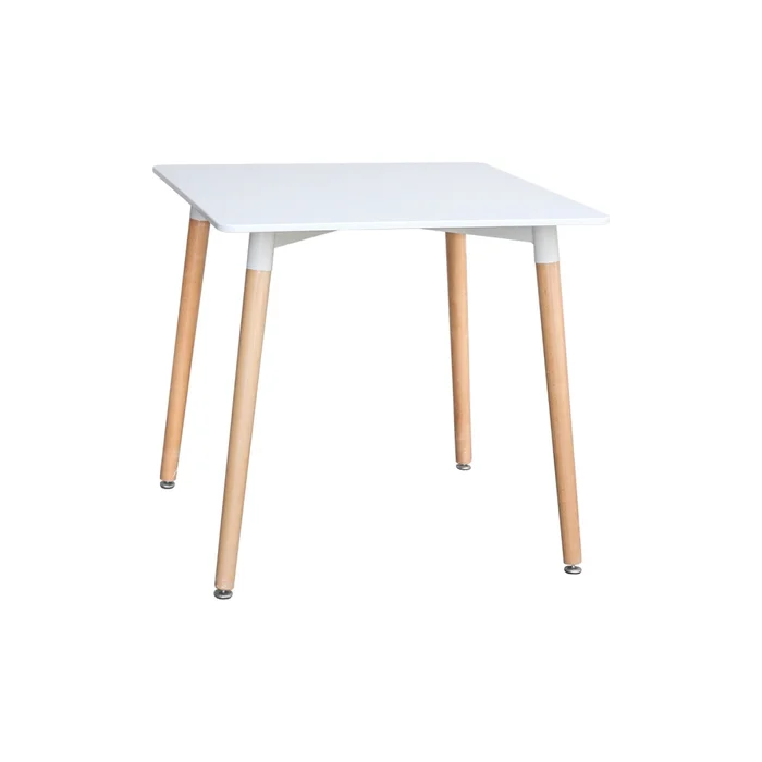 Jídelní stůl FARUK 80×80 cm – bílá/buk