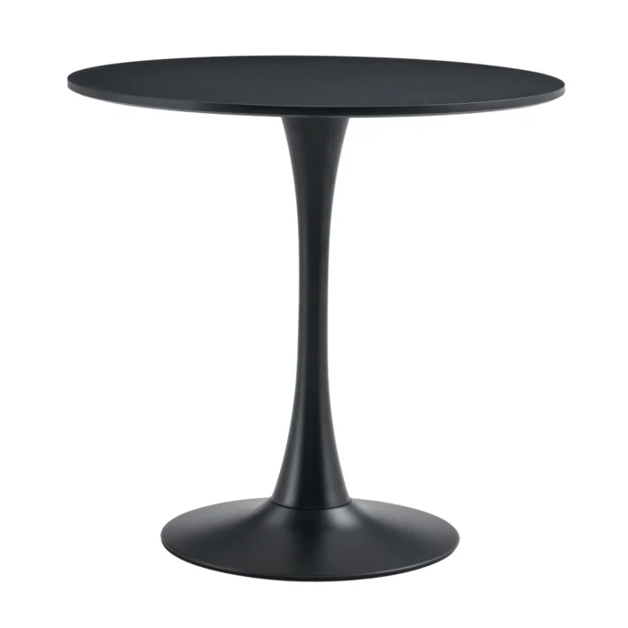 Jídelní stůl kruhový 80 cm černý – REVENTON NEW