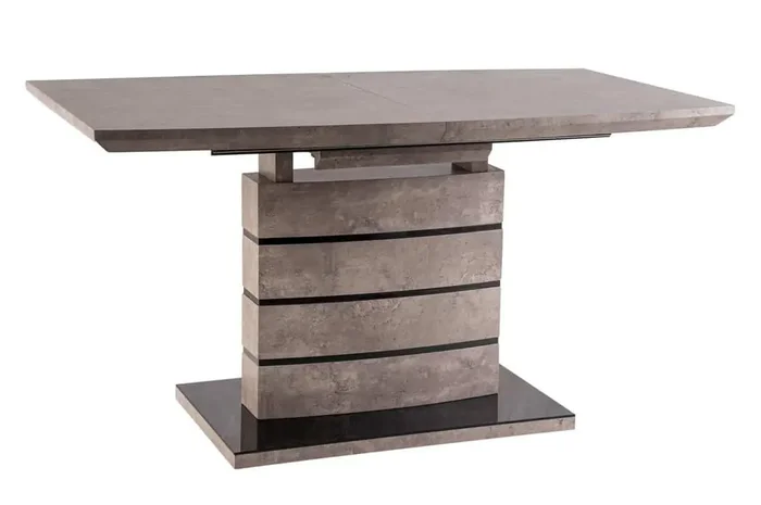 Jídelní stůl Leonardo rozkládací 140x80 beton/černá