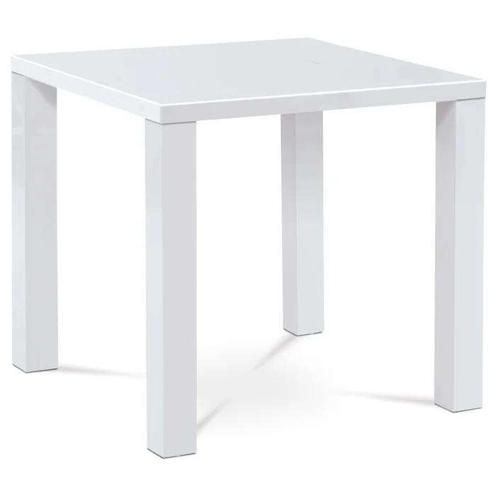 Jídelní stůl LIZZIE 80×80 cm – vysoký bílý lesk