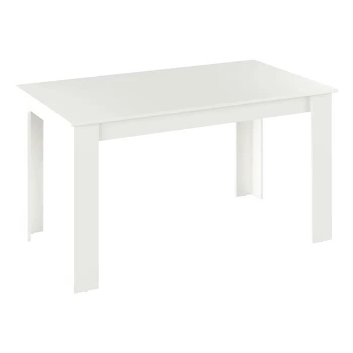 Jídelní stůl PITIFOLIA 140 × 75 × 80 cm – bílá