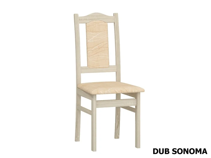 Jídelní židle BUREWALA – dub sonoma, potah Monaco