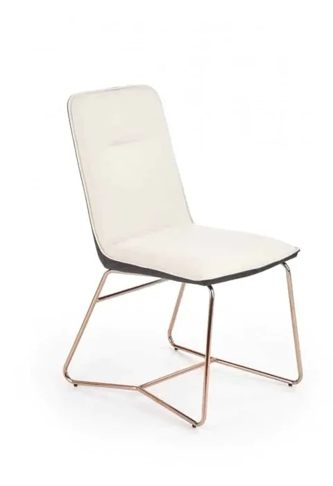 Jídelní židle K390 Krémová a Zlatorůžová
