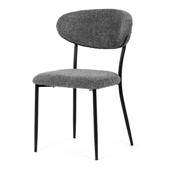 Jídelní židle TREVORA šedá Bouclé