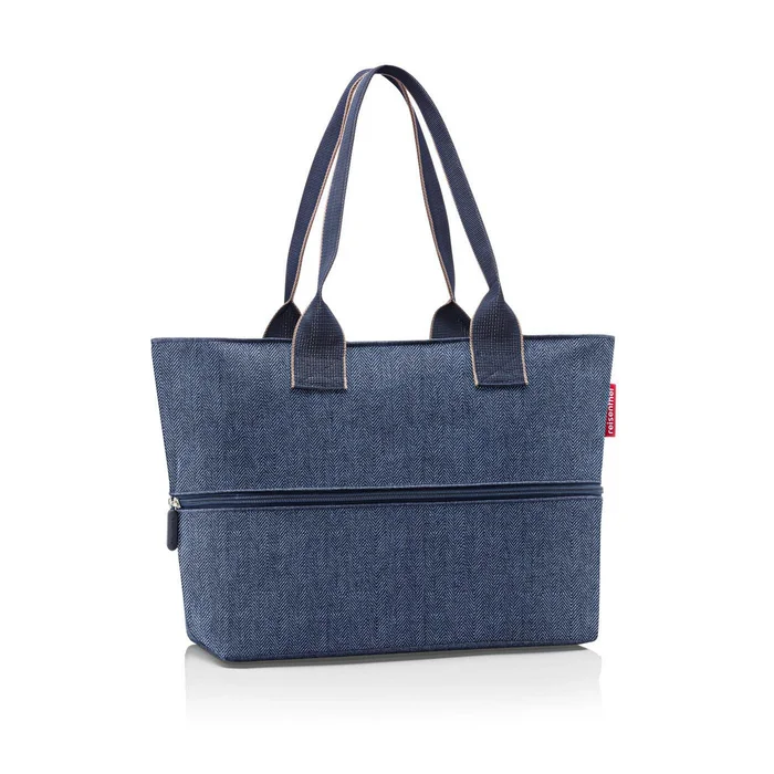 Kabelka Shopper e1 Herringbone, tmavě modrá