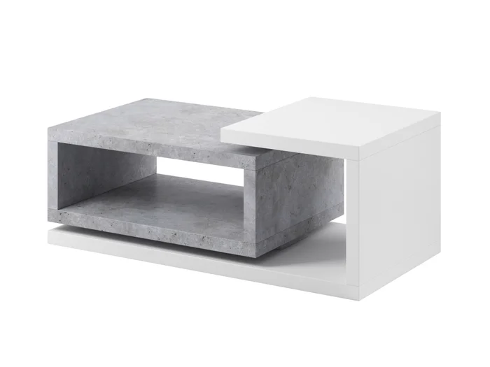 KAGOSHI konferenční stolek Colorado – bílá/beton