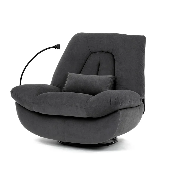 KALTORFEN Relaxační křeslo s elektrickým ovládáním – šedá látka