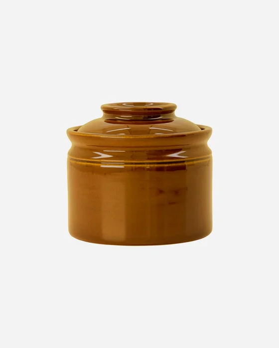 Kameninová dóza na sůl Mocha 10 cm