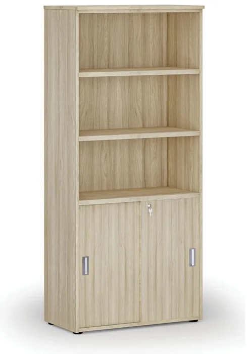 Kancelářská skříň PRIMO WOOD s posuvnými dveřmi