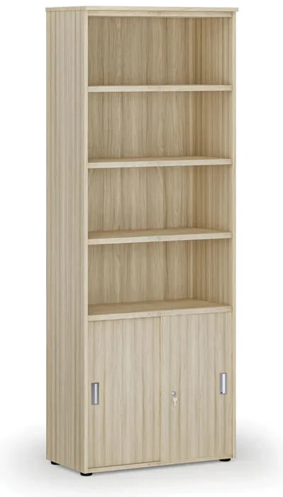 Kancelářská skříň PRIMO WOOD s zasouvacími dveřmi