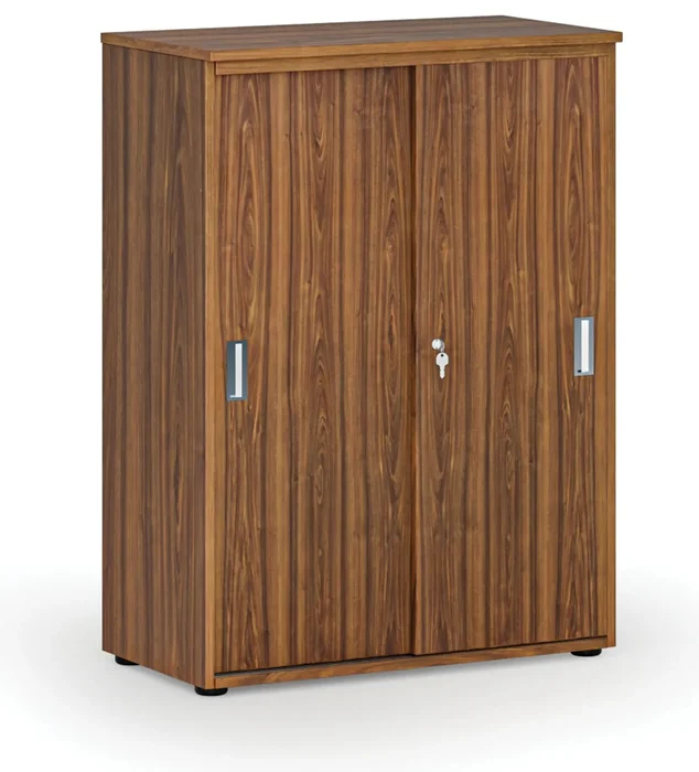 Kancelářská skříň PRIMO WOOD se zasouvacími dveřmi 800x420x1087 mm