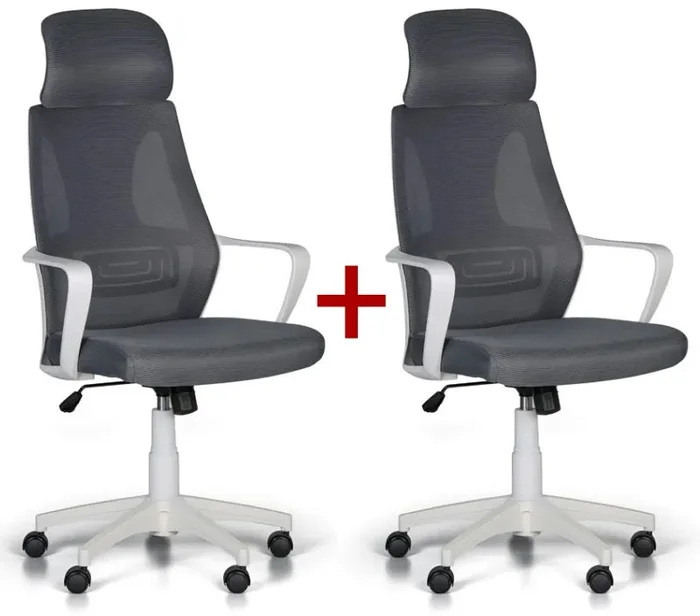 Kancelářská židle FRESH 1+1 zdarma, šedá