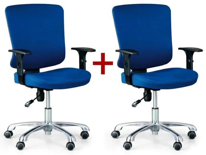 Kancelářská židle HILSCH s akcí 1+1 zdarma, modrá