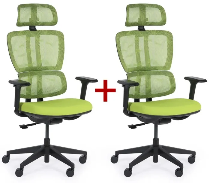 Kancelářská židle Kelly s ergonomickými funkcemi – akce 1+1 zdarma