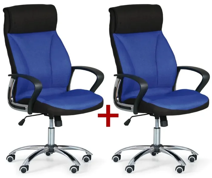 Kancelářské křeslo DERRY TEX, modrá - Akce 1+1 zdarma