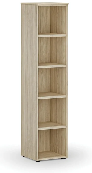 Kancelářský regál PRIMO WOOD dub přírodní 400x420x1781 mm