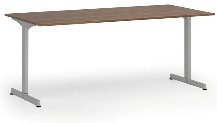 Kancelářský stůl PRIMO BETA 180x90 cm šedá/orech