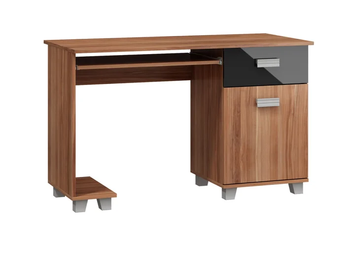 KEATING PC stůl 120×75×55 cm, švestka wallis/černý lesk
