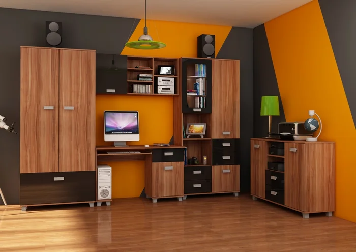 KEATING Studentský pokoj švestka/černý lesk