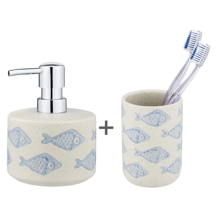 Keramická sada doplňků Aquamarin do koupelny