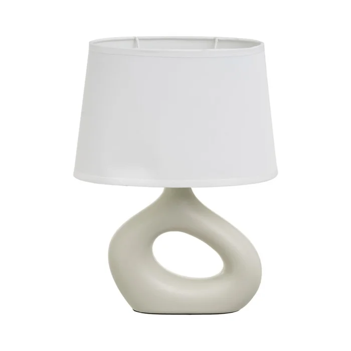 Keramická stolní lampa s textilním stínidlem 30 cm