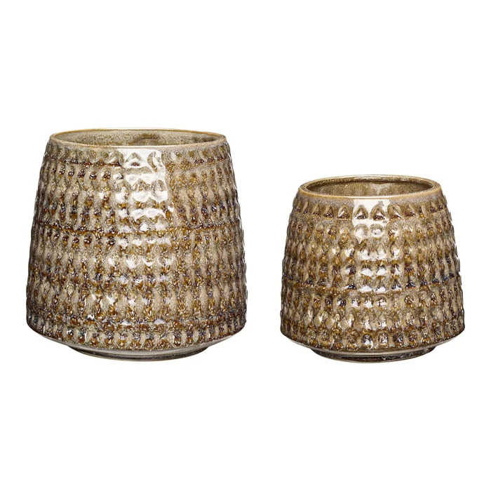 Keramické obaly na květináče sada 2 ks 18 cm Capri Hübsch