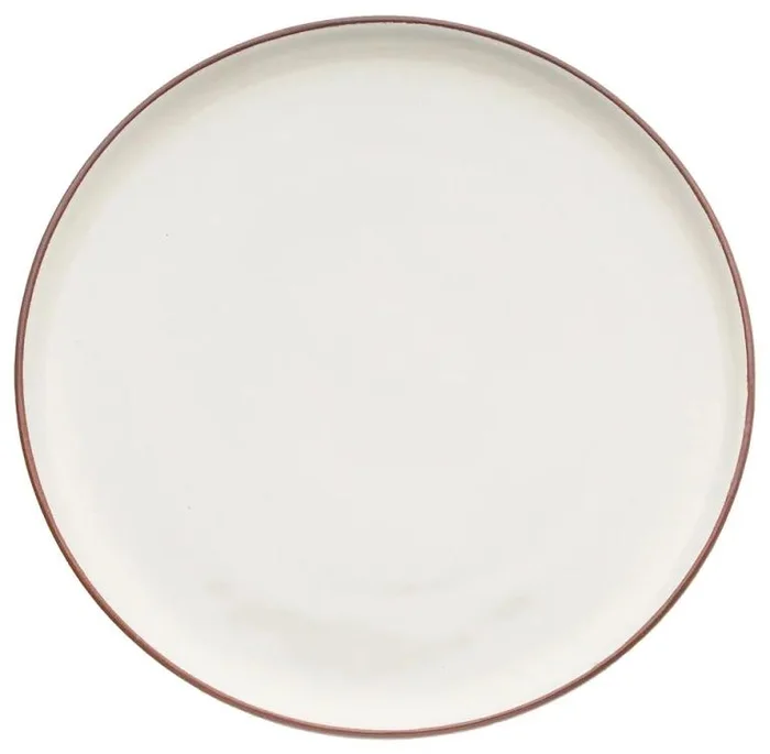 Keramický talíř Earth RAW 26,5 cm, krémově bílý