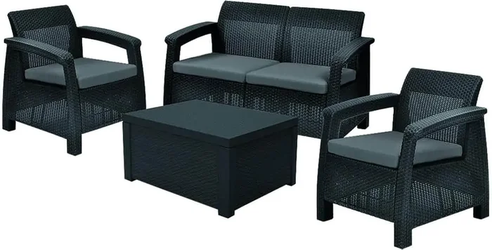 Keter CORFU BOX – zahradní set, antracit