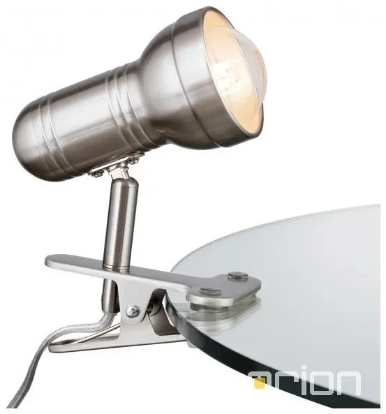 Klopová stolní lampa Wilhelm Satin nikl