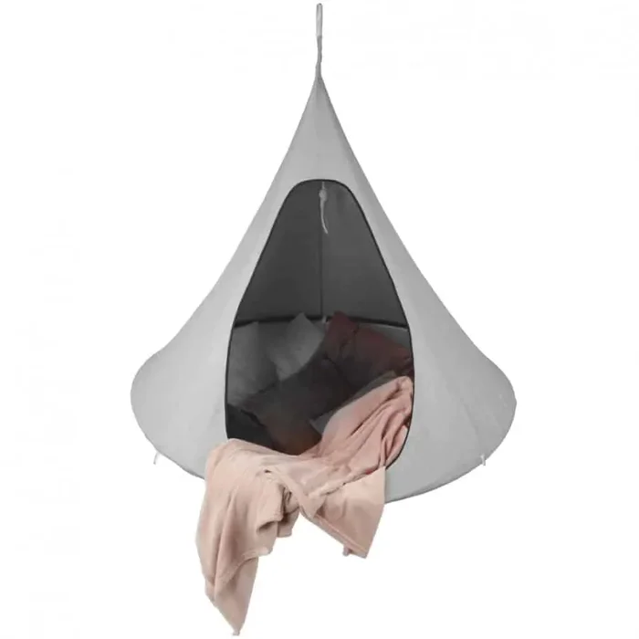 KLORIN NEW Cocoon Hammock závěsné houpací křeslo, světle šedá, BIG SIZE