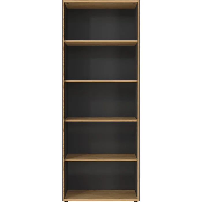Knihovna Podium dub-antracit 75x196x40 cm