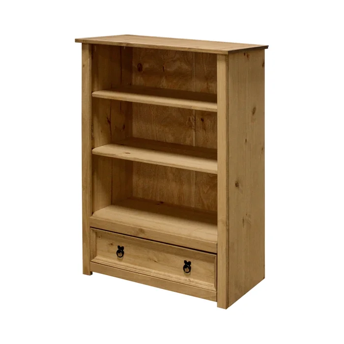 Knihovna se zásuvkou PIMBOW – medová borovice