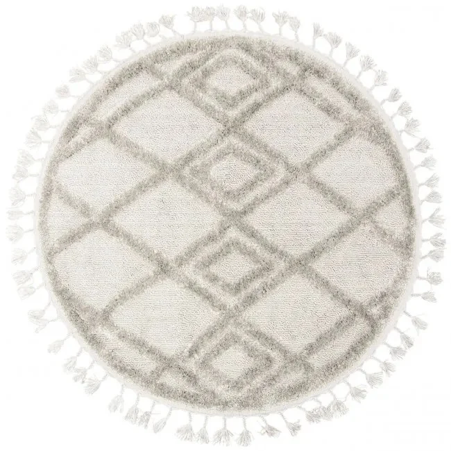 Koberec BERBER Romby 3D světlešedý