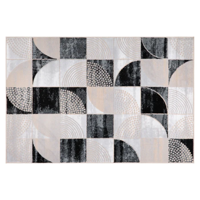 Koberec černá/béžová 100×150 cm SOLY TYP 3