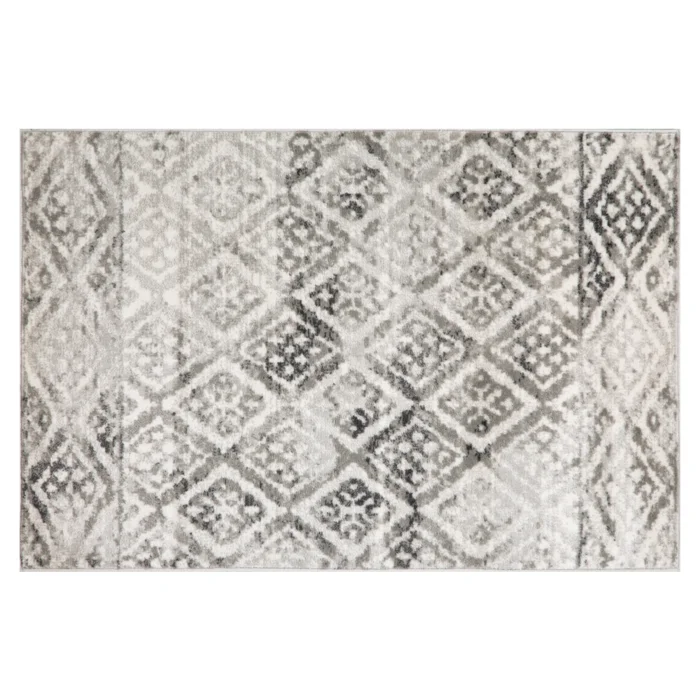 Koberec Estela TYP 4, černobílý vzor 160 × 235 cm